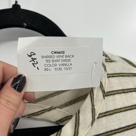 NWT CHASER Flawed Vanilla Shirred Vent Back Tee Shirt Bodycon Mini Dress Medium - Picture 6 of 8